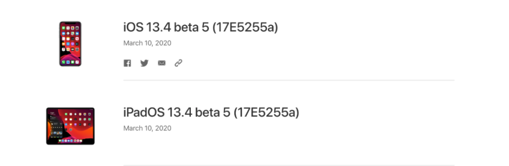 iOS 13.4 beta 5 發布，正式版越來越近了